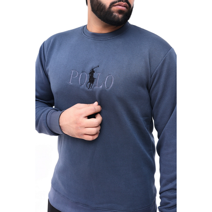 RAPL LURN PREMIUM EMBROIDERED LOGO SWEATSHIRT BLUE