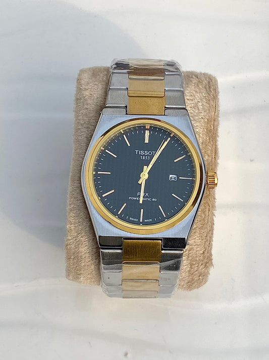 Classic Black Dial SilverXGold Chain Watch ⌚️ PRX