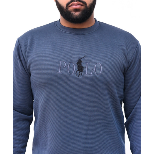 RAPL LURN PREMIUM EMBROIDERED LOGO SWEATSHIRT BLUE