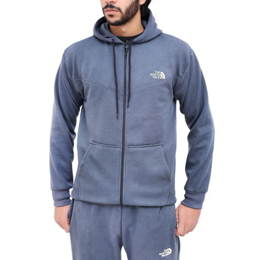THE NORTH VINTAGE TEXTURED FLEECE TRACKSUIT BLUE