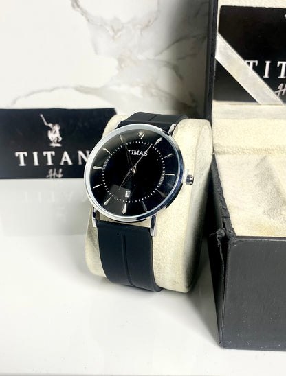 Black dial silicone strap magnetic lock watch adjustable