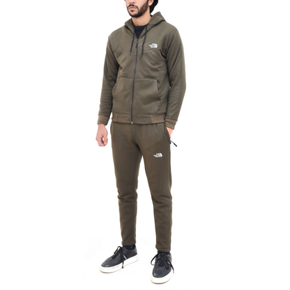 THE NORTH VINTAGE TEXTURED FLEECE TRACKSUIT GREEN