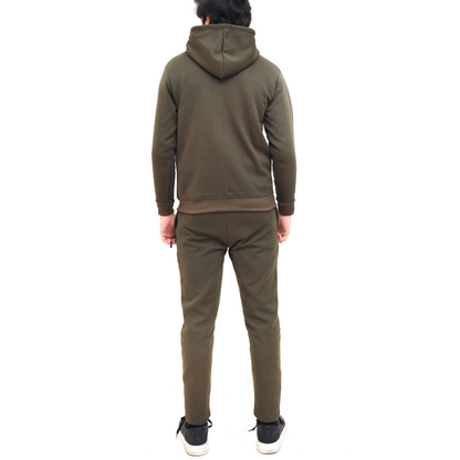 THE NORTH VINTAGE TEXTURED FLEECE TRACKSUIT GREEN