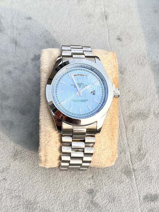 Silver chain Tiffany dial watch RLX-DATE & DAY