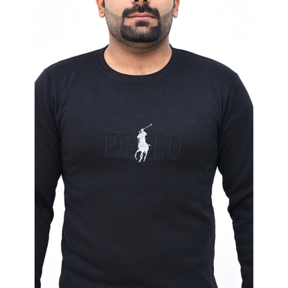 RAPL LURN PREMIUM EMBROIDERED LOGO SWEATSHIRT BLACK