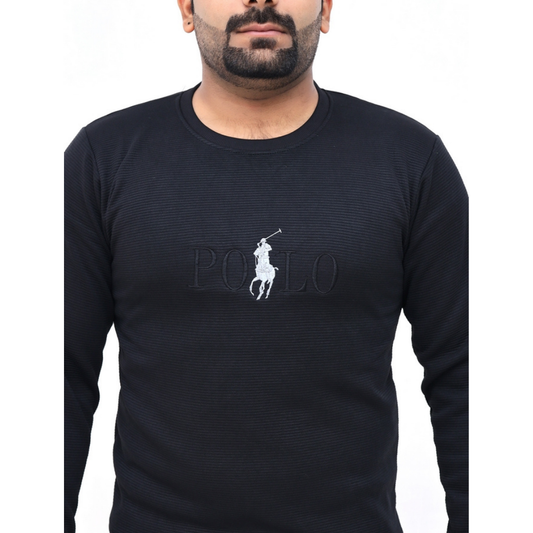 RAPL LURN PREMIUM EMBROIDERED LOGO SWEATSHIRT BLACK