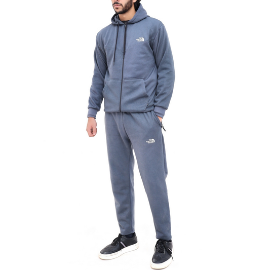THE NORTH VINTAGE TEXTURED FLEECE TRACKSUIT BLUE
