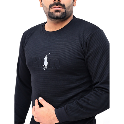 RAPL LURN PREMIUM EMBROIDERED LOGO SWEATSHIRT BLACK